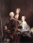 PESNE, Antoine Self-portrait with Daughters sg china oil painting reproduction